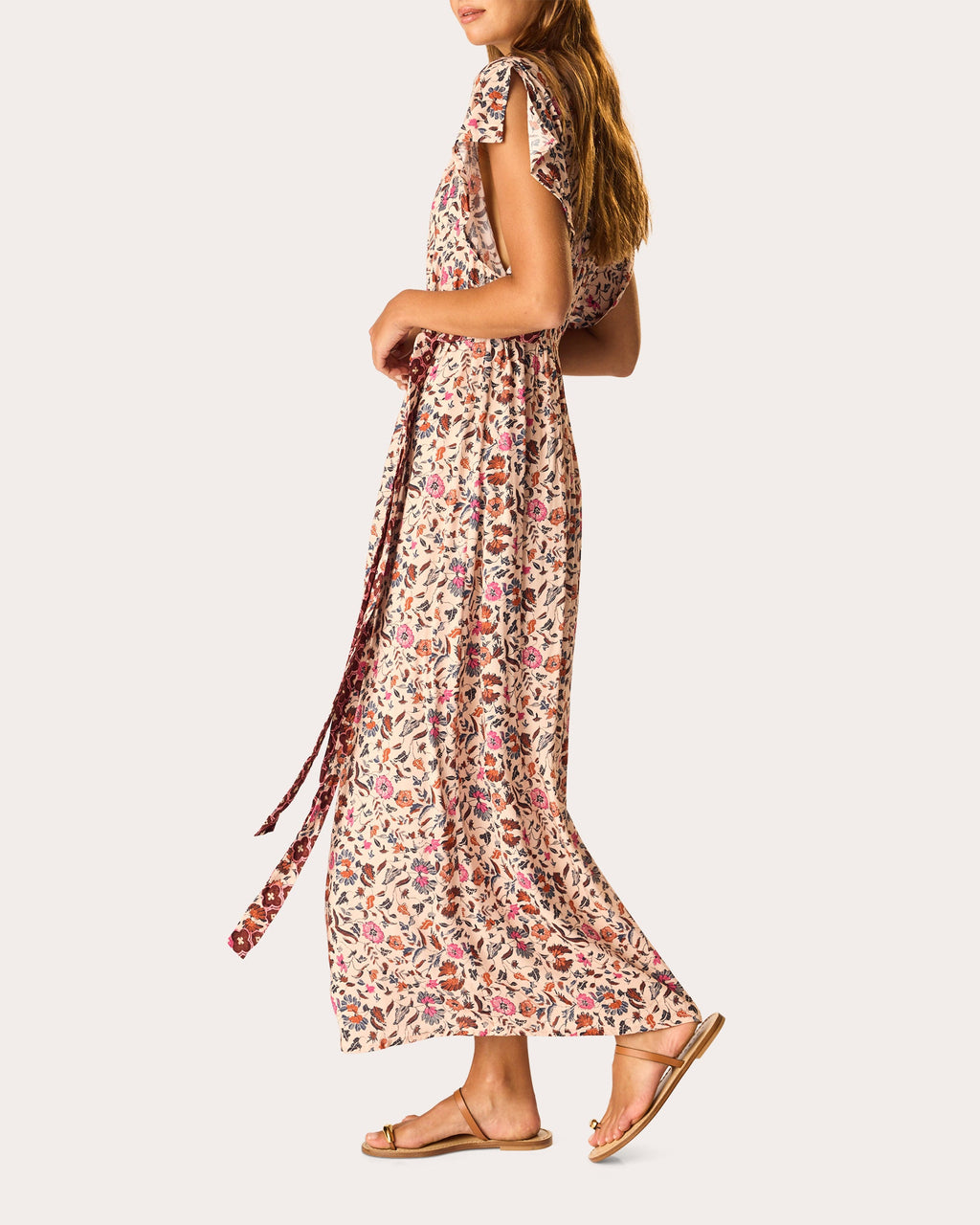 Monica Floral V-Neck Maxi Dress