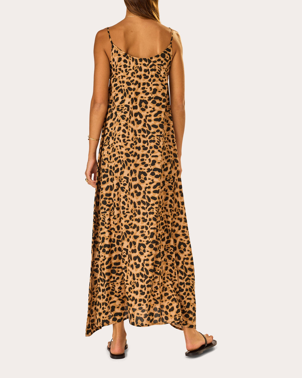 Heather Leopard Cotton Maxi Slip Dress