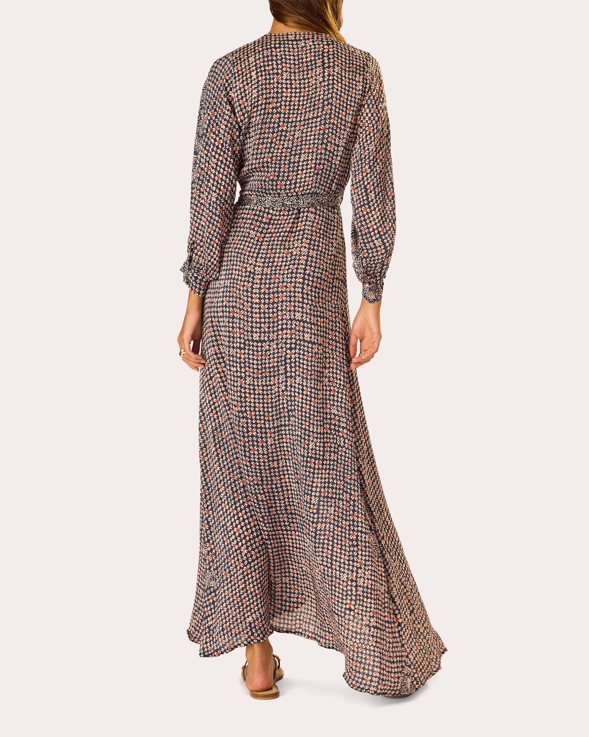 Kate Floral Gathered Wrap Maxi Dress