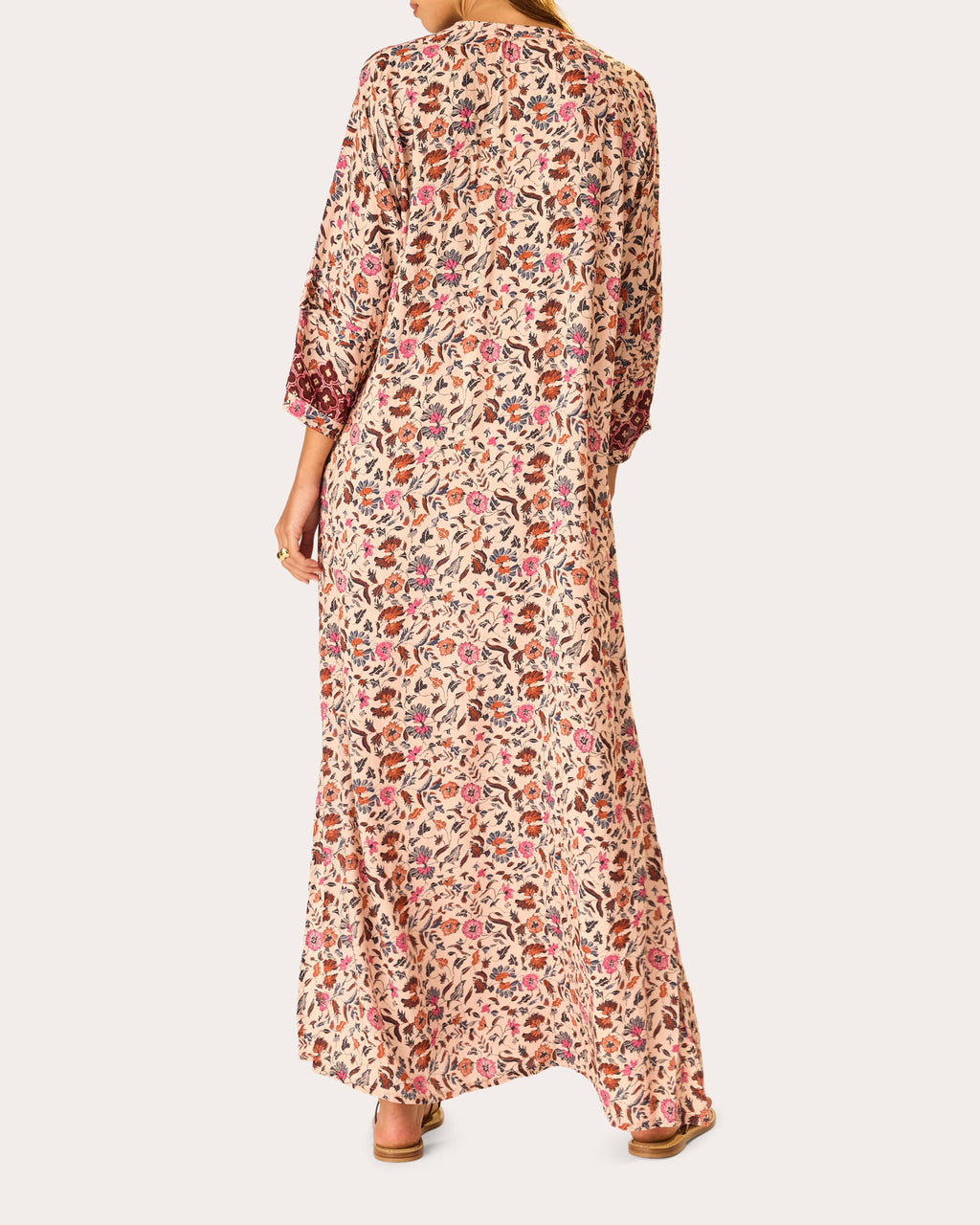 Sammie Floral Pleated Button-Front Maxi Dress