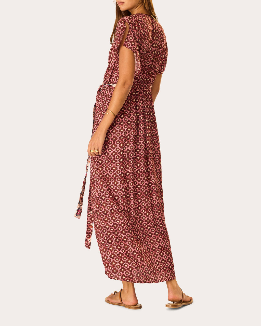 Monica Mosaic V-Neck Maxi Dress