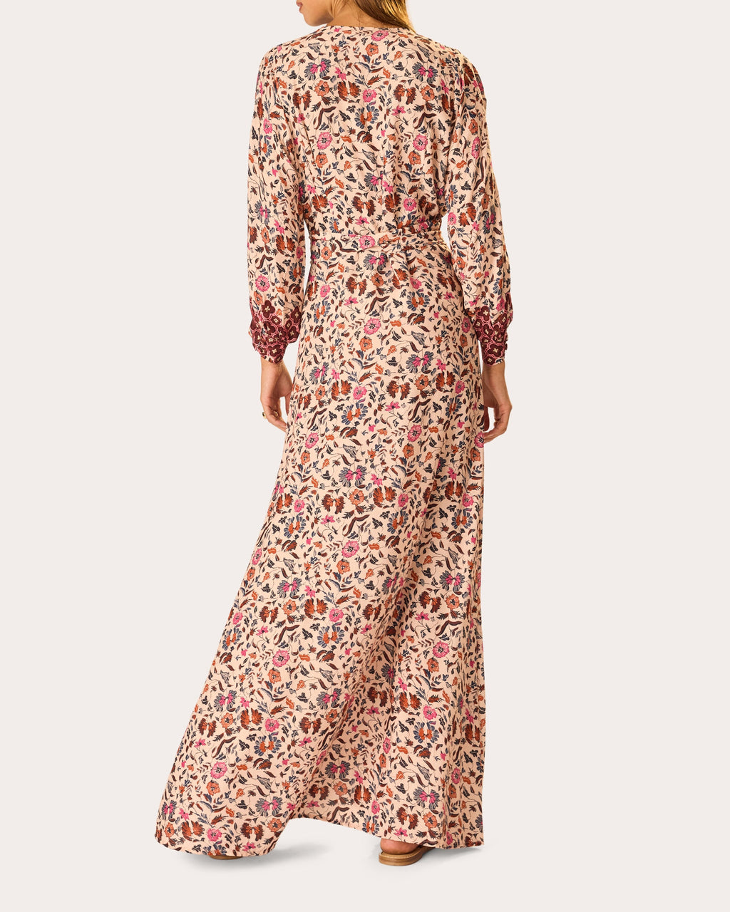 Kate Floral Gathered Wrap Maxi Dress