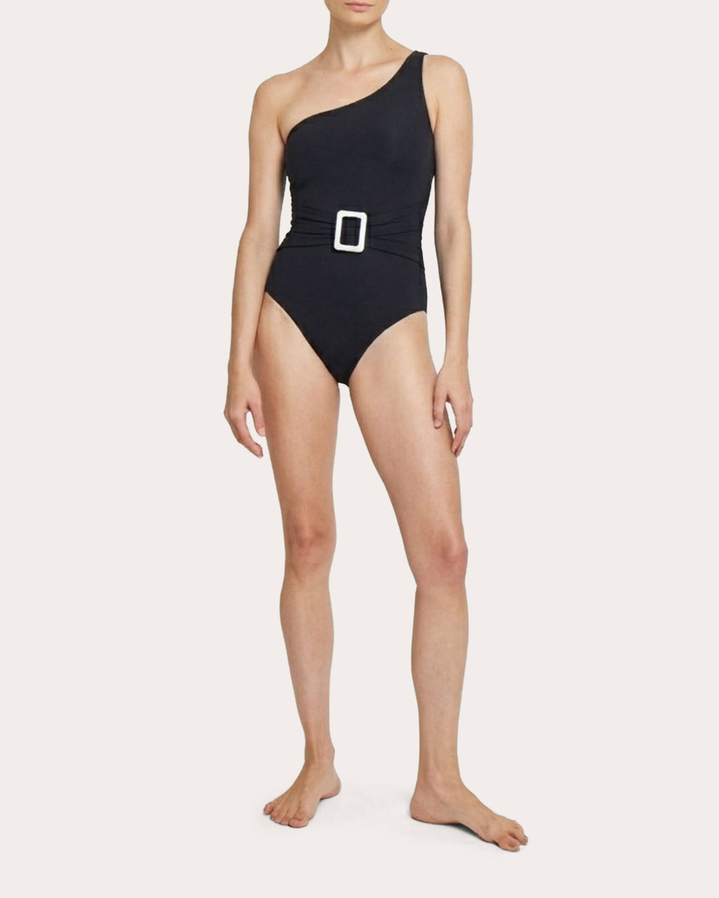 Belted Asymmetric One-Piece