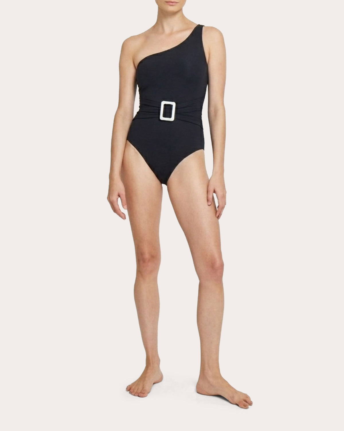 Belted Asymmetric One-Piece