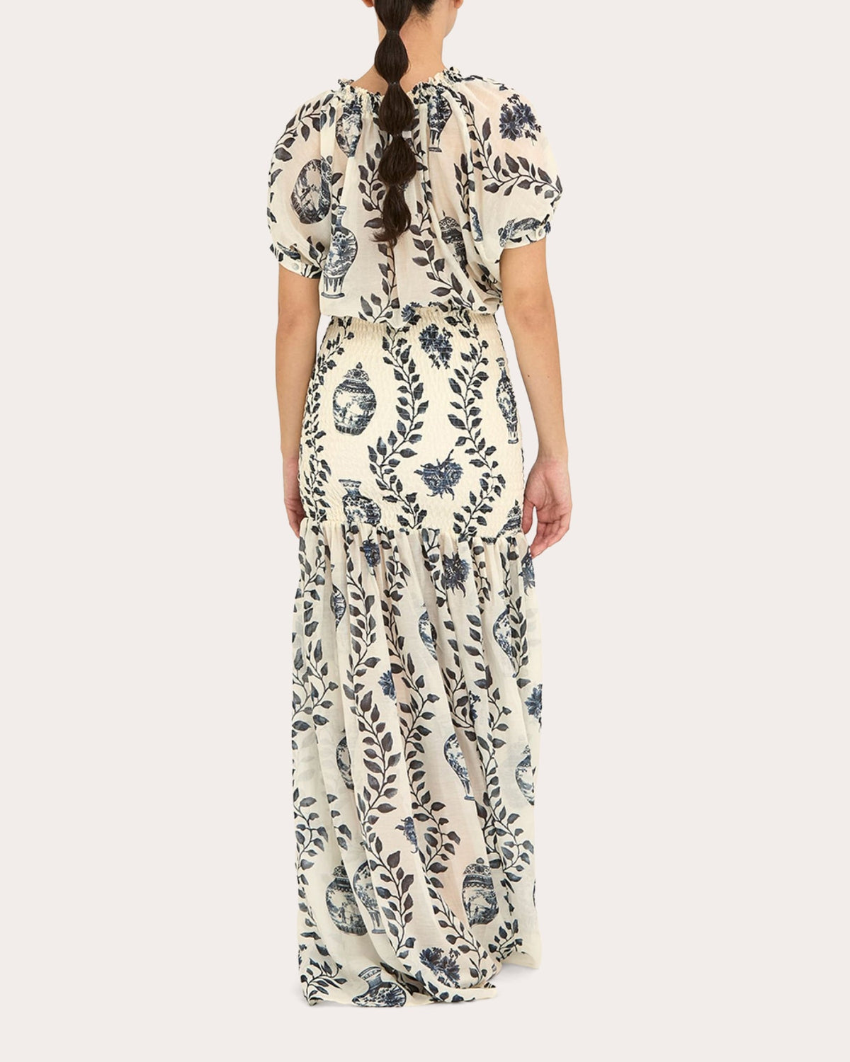 Dynastie Royale Smocked Maxi Dress