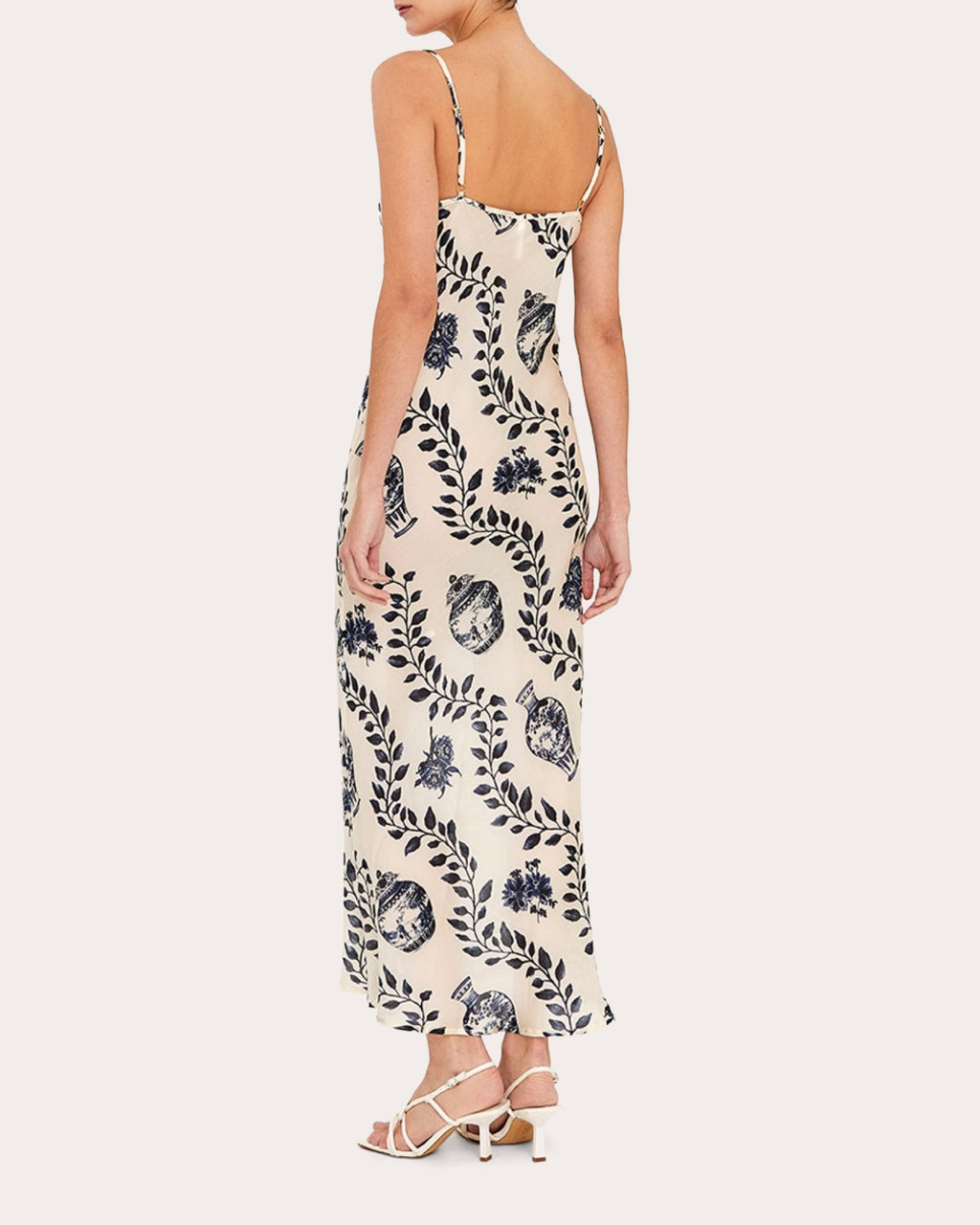 Dynastie Royale Cotton Silk Midi Slip Dress
