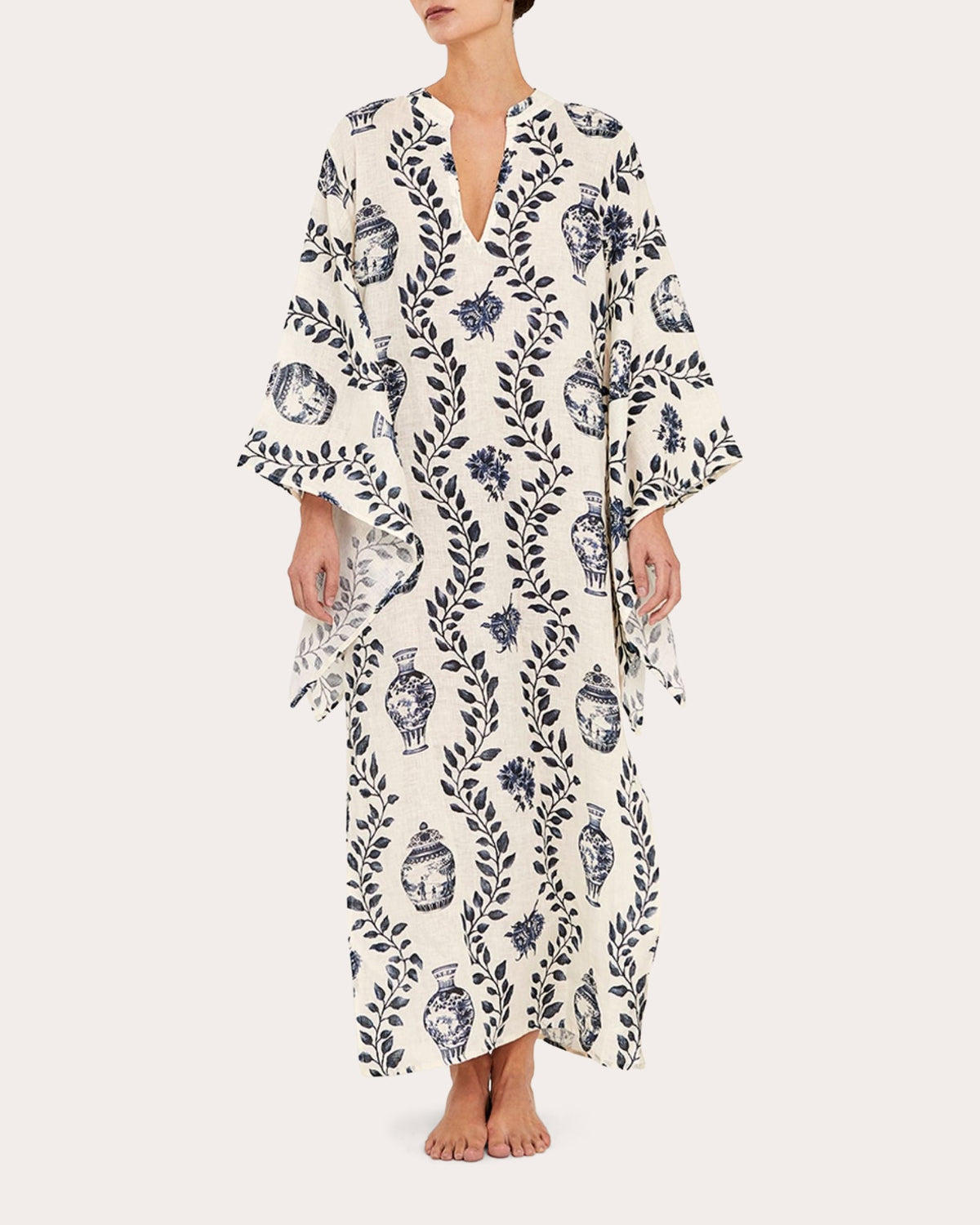 Dynastie Royale Linen Maxi Kaftan