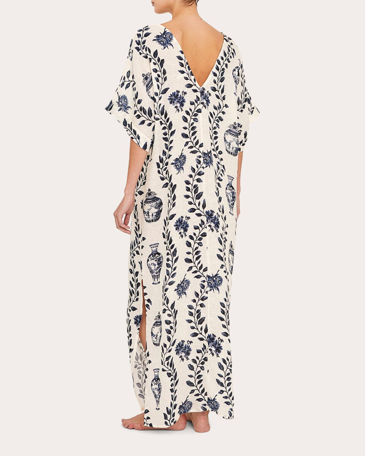 Dynastie Royale Linen V-Neck Tunic Dress