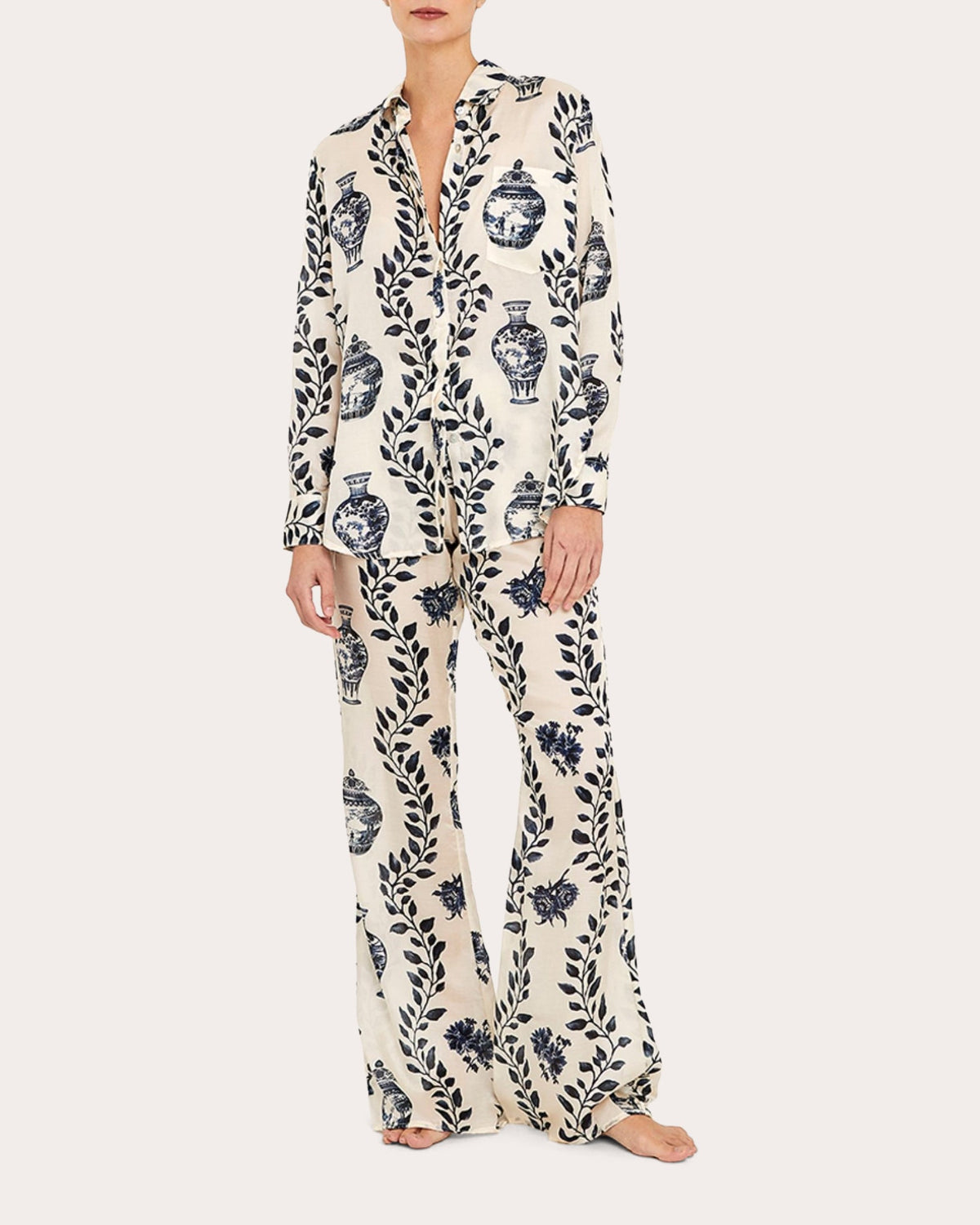 Dynastie Royale Cotton Silk Pull-On Pants