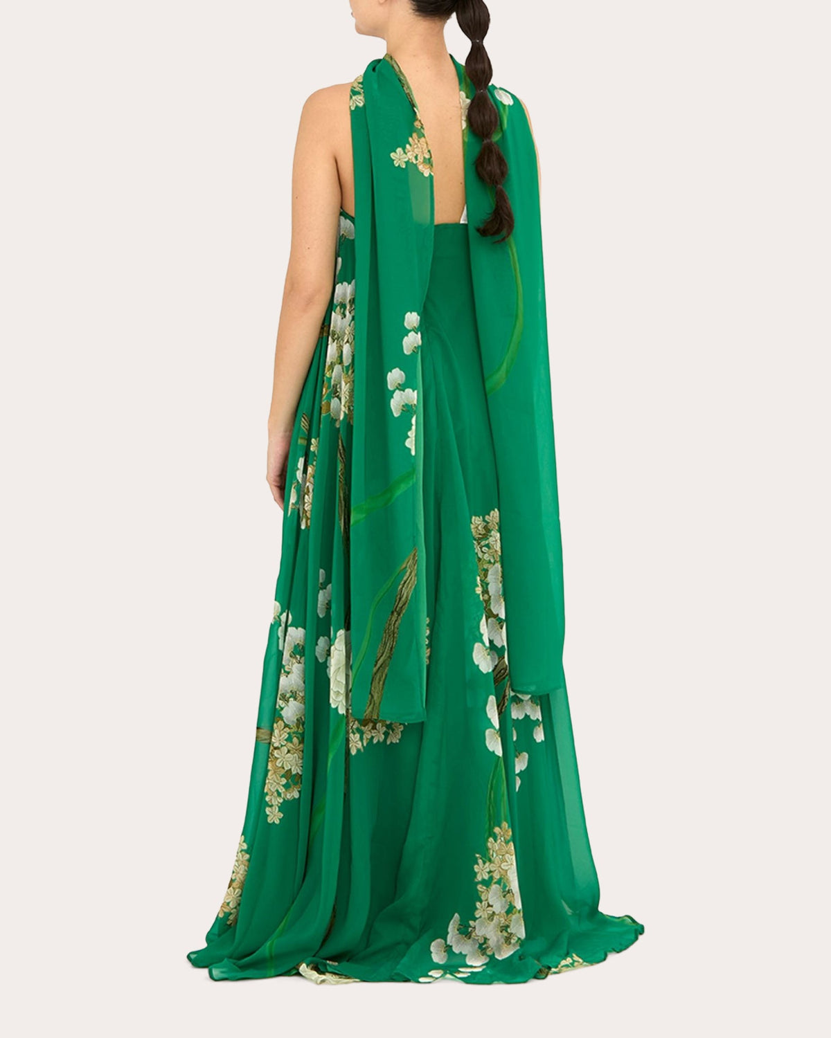 Jade Scarf Strapless Maxi Dress