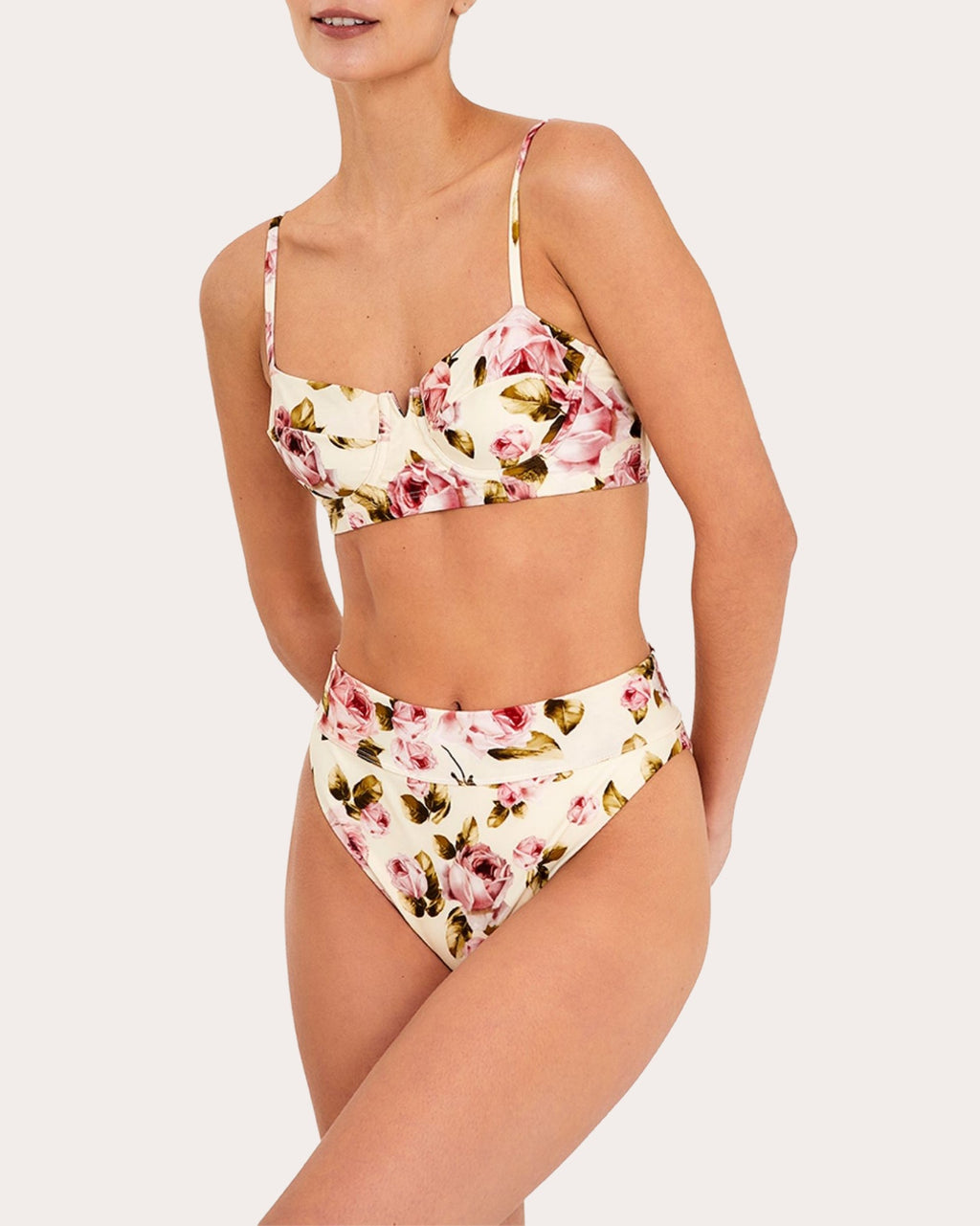 La Rose High-Rise Bikini Bottoms