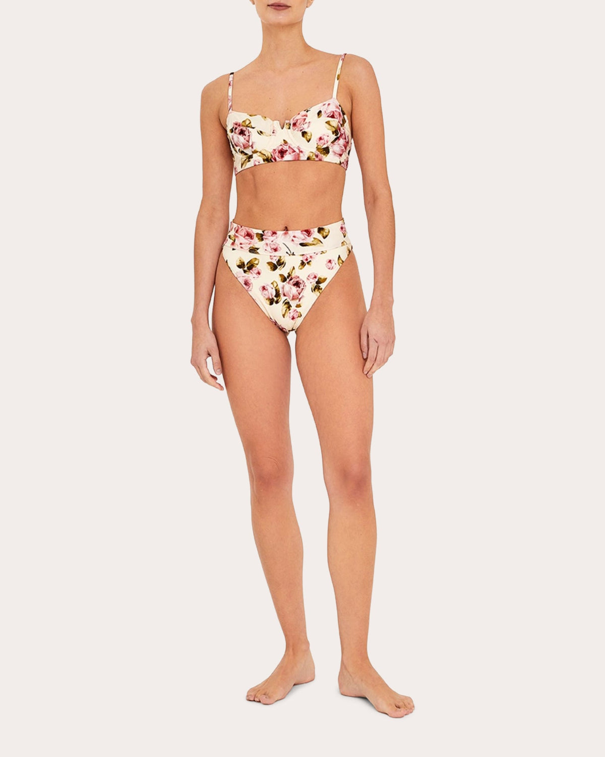 La Rose High-Rise Bikini Bottoms