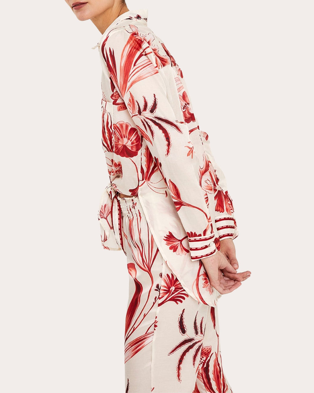La Vie Rouge Cotton Silk Pull-On Pants