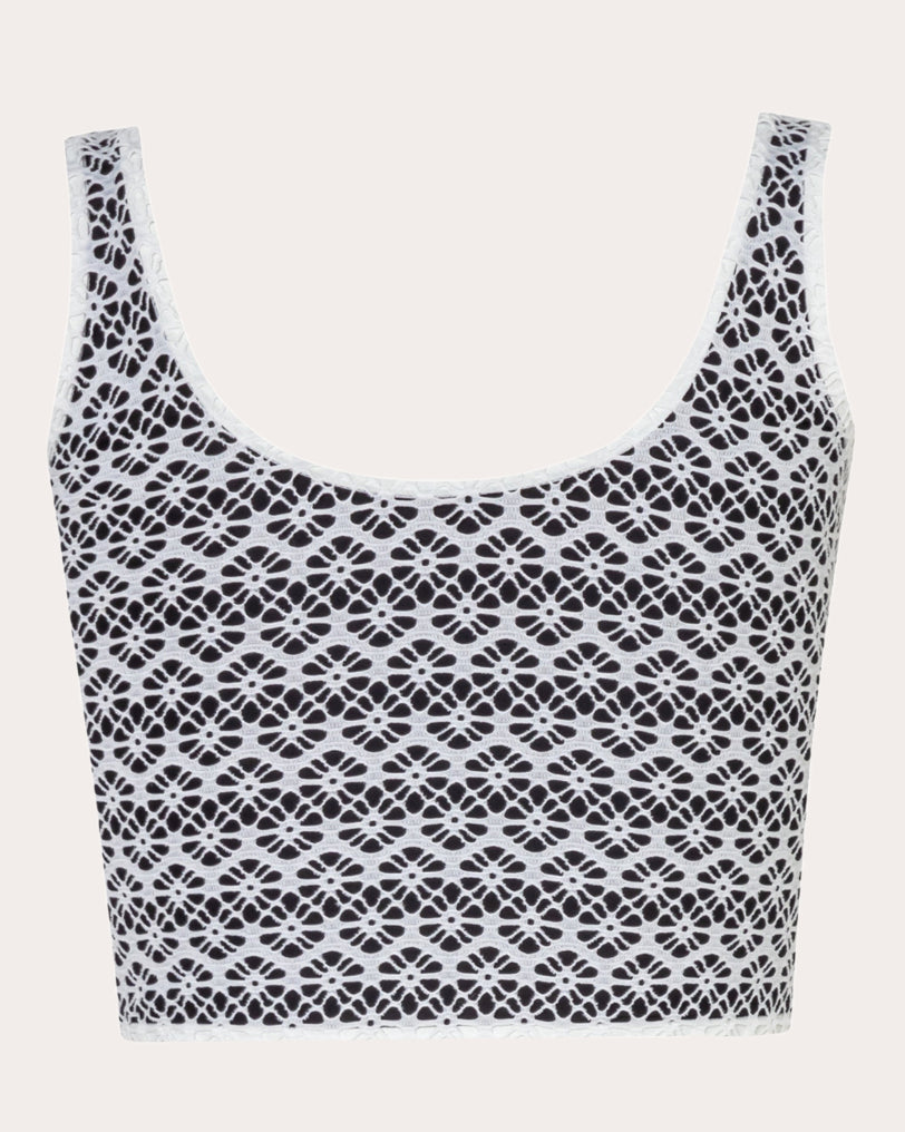 Sandro Floral Mesh Bikini Top