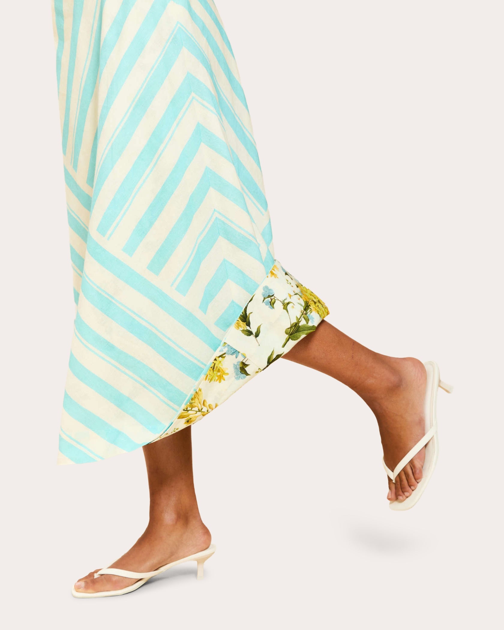 Santiago Reversible Cotton Bias-Cut Midi Skirt