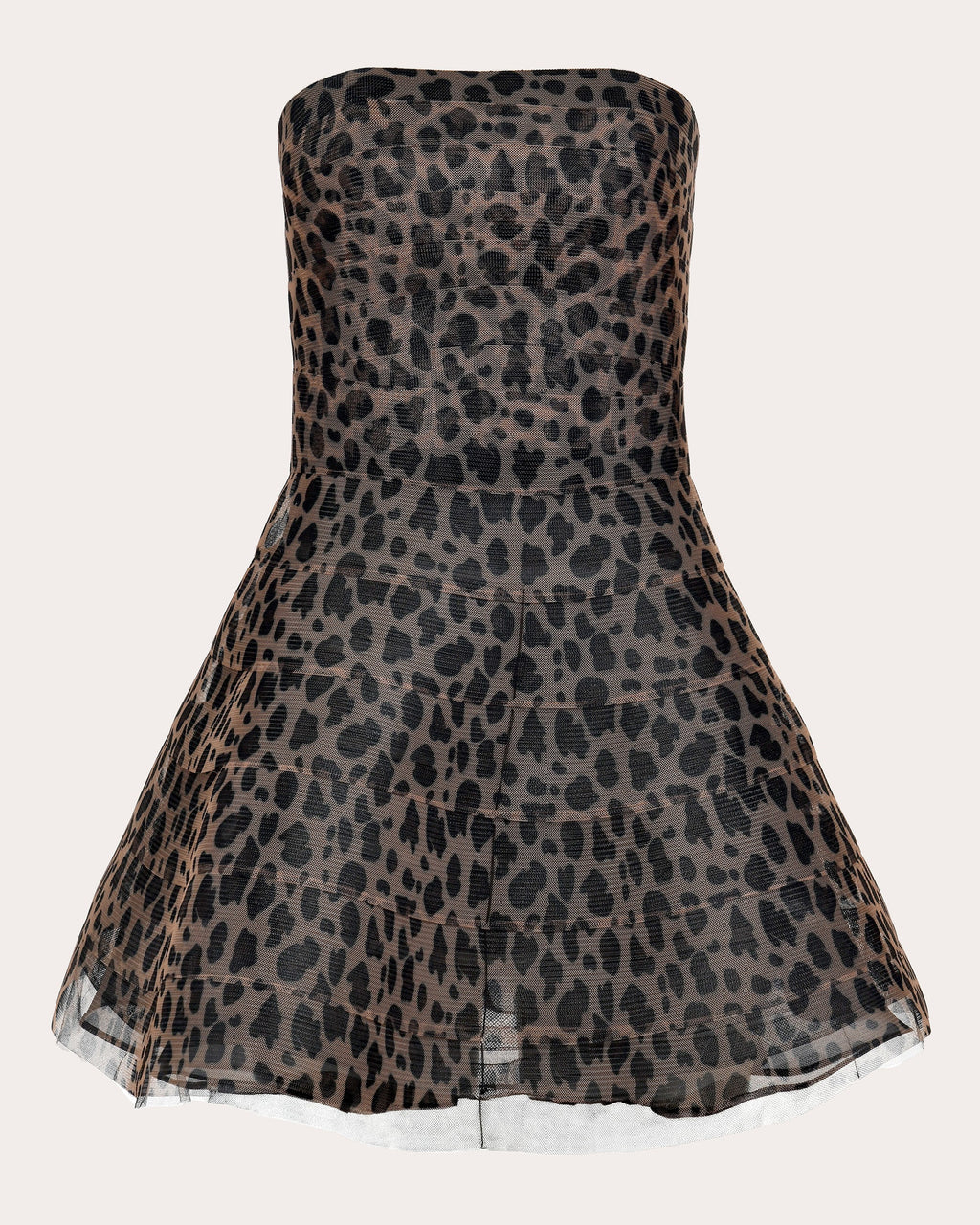Savannah Leopard Strapless Mini Dress