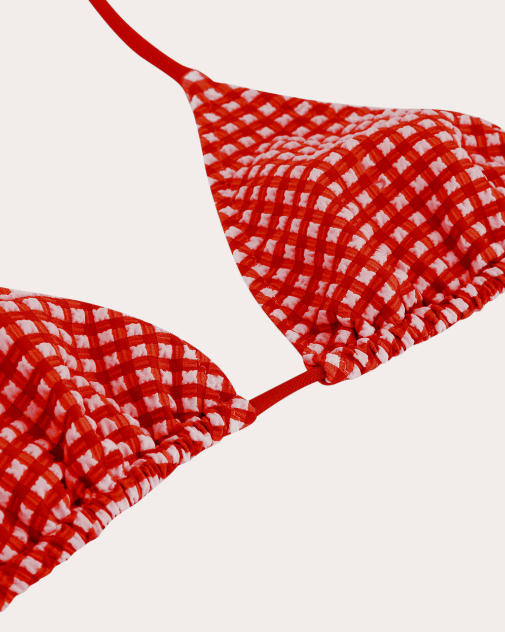 Scarlett Gingham Triangle Bikini Top