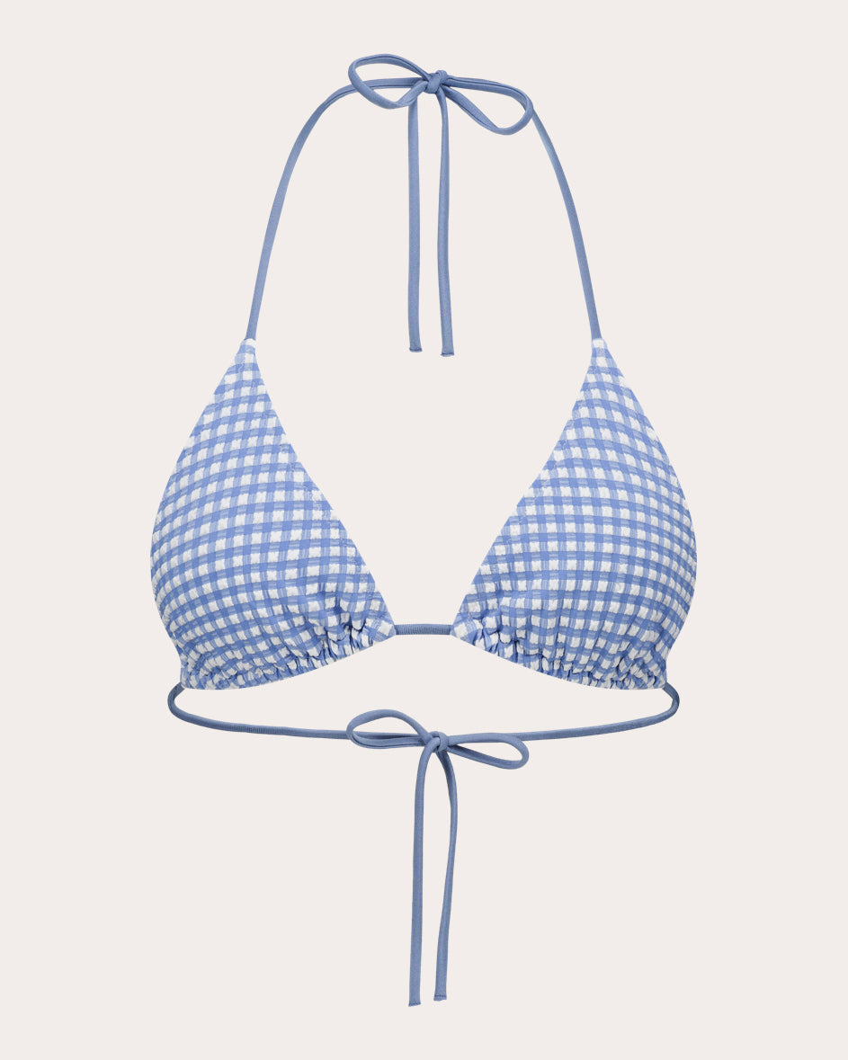 Scarlett Gingham Triangle Bikini Top