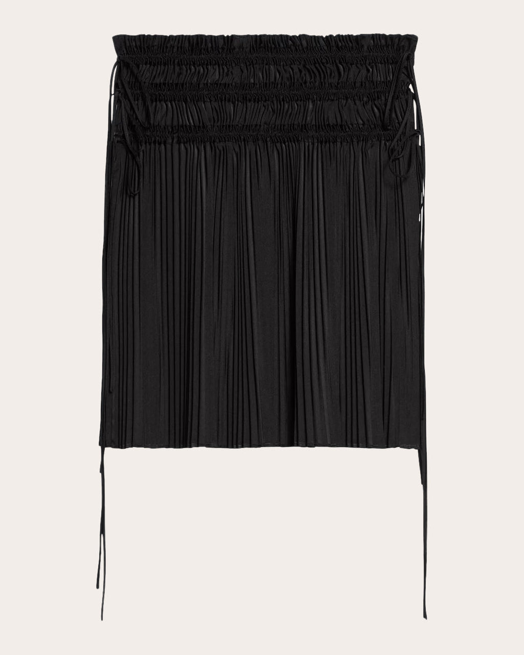 Pleated Satin Skirt
