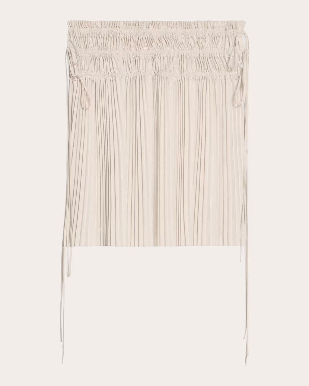Pleated Satin Skirt