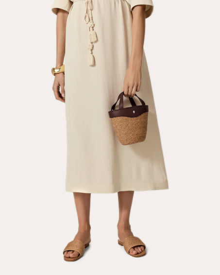 Ama Braided Raffia Mini Basket Bag
