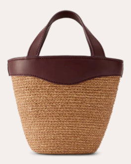 Ama Braided Raffia Mini Basket Bag