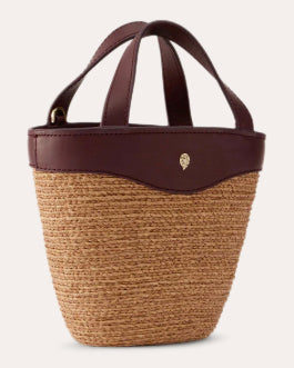 Ama Braided Raffia Mini Basket Bag