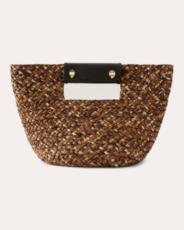 Remi Braided Raffia Mini Tote Bag