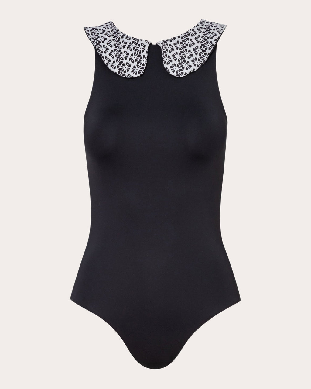 Silvia Floral Mesh Collared One-Piece
