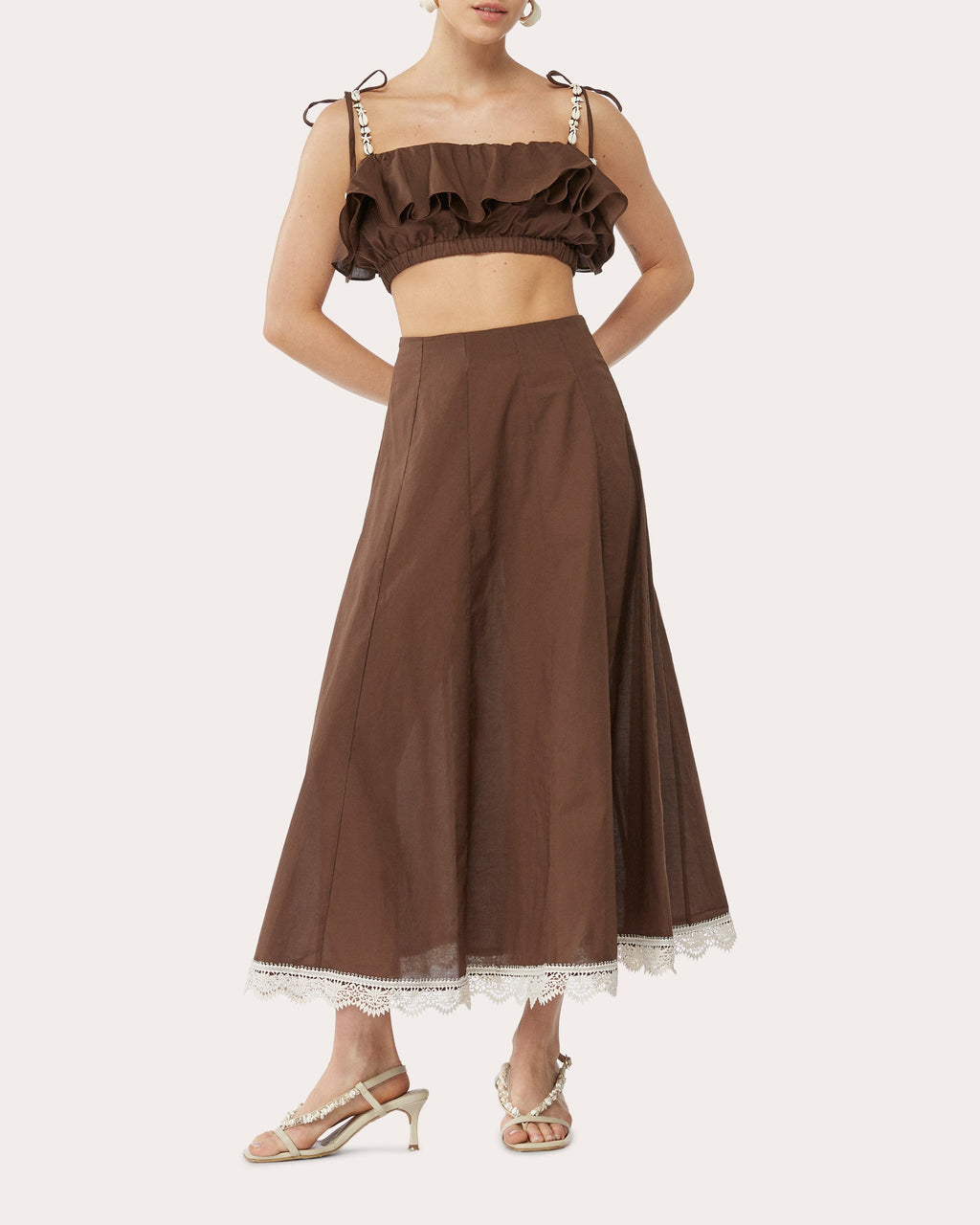 Zaphyr Cotton A-Line Midi Skirt