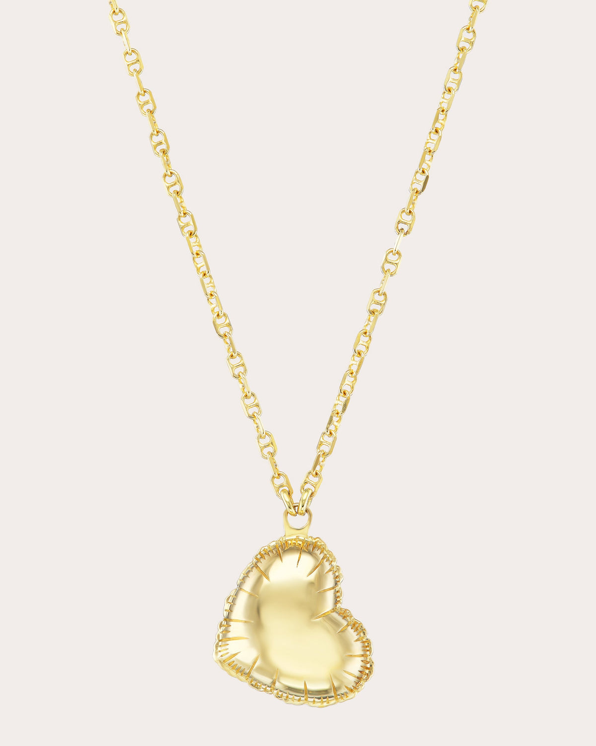 14k Gold Small Heart Balloon Pendant Necklace