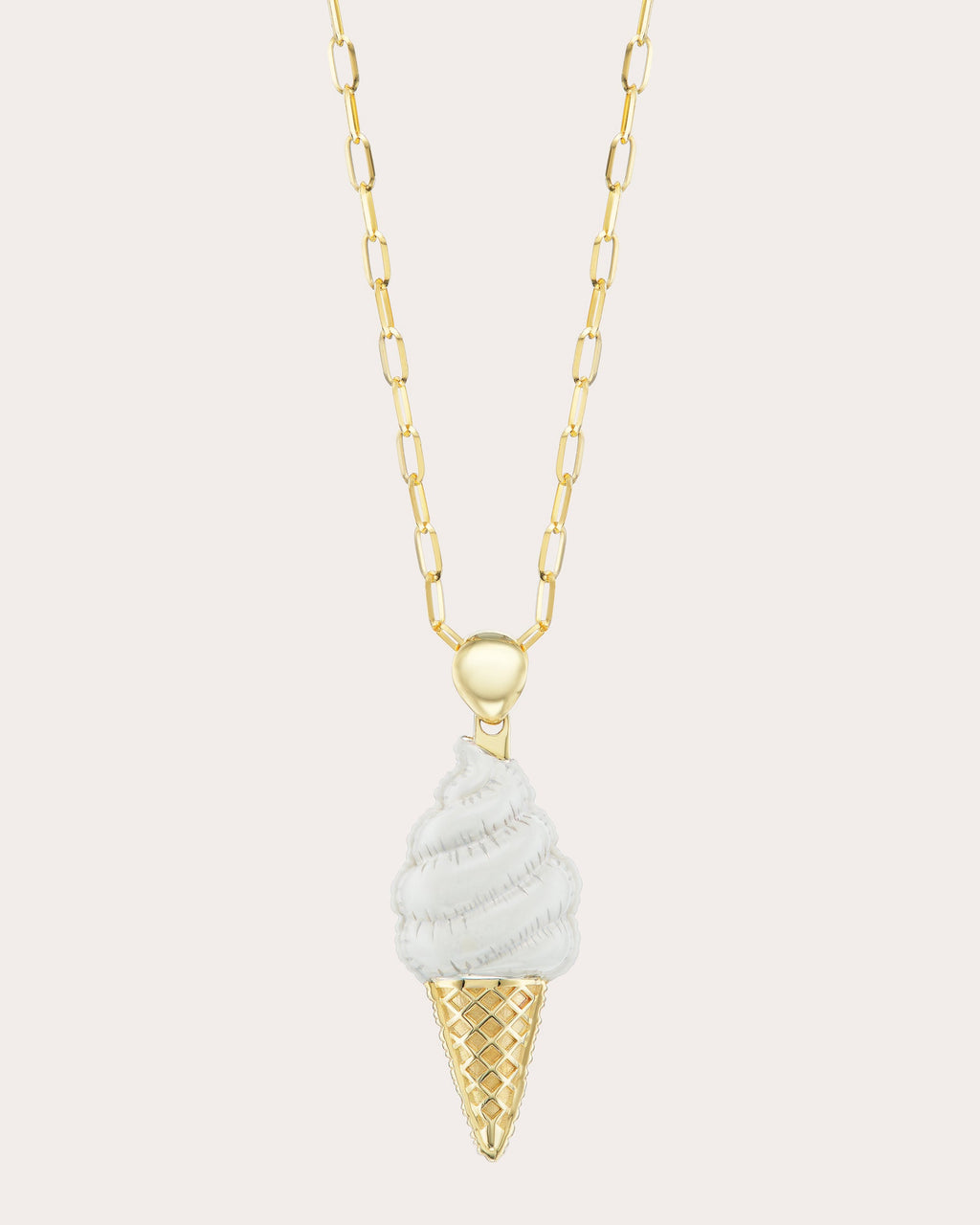 Vanilla Soft Serve Pendant Necklace