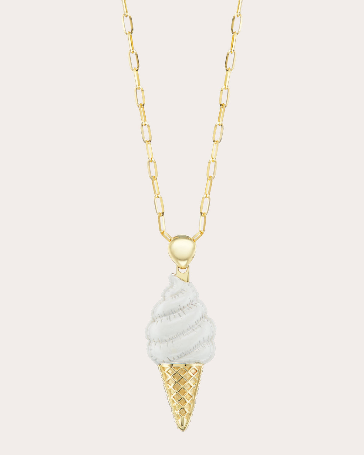 Vanilla Soft Serve Pendant Necklace