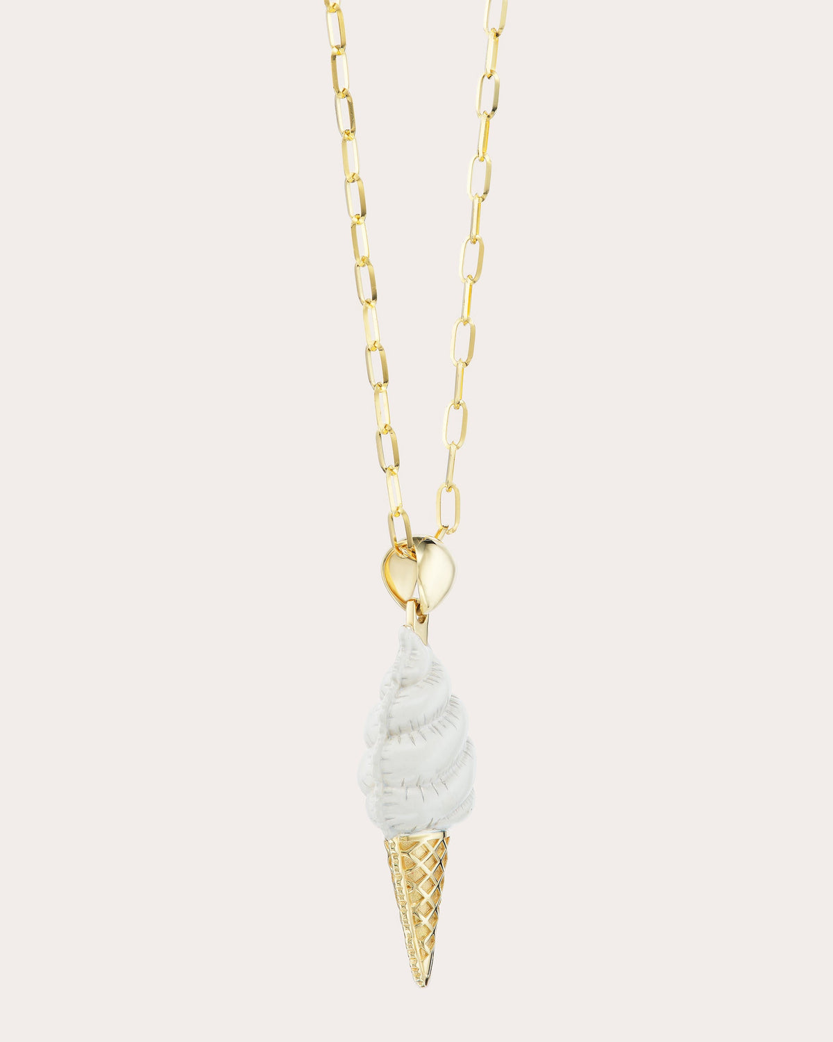 Vanilla Soft Serve Pendant Necklace