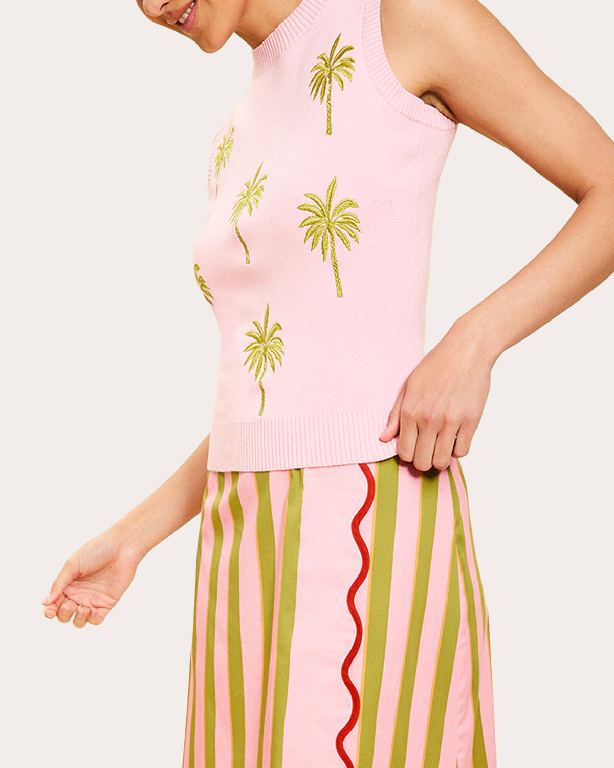Soho Embroidered Cotton Knit Top