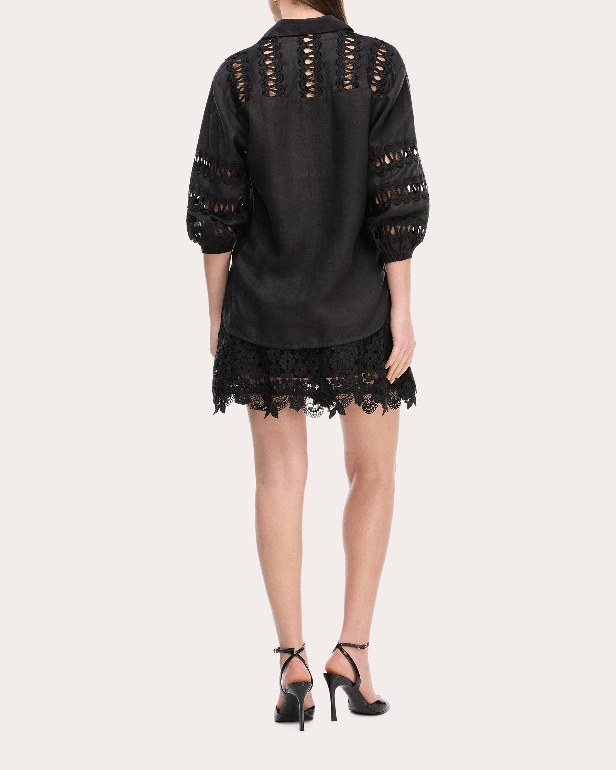 Solana Embroidered Linen Button-Up Shirt