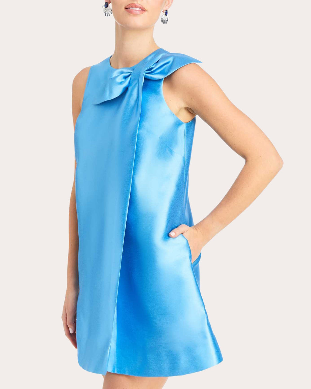 Soma Dupioni Bow Mini Shift Dress