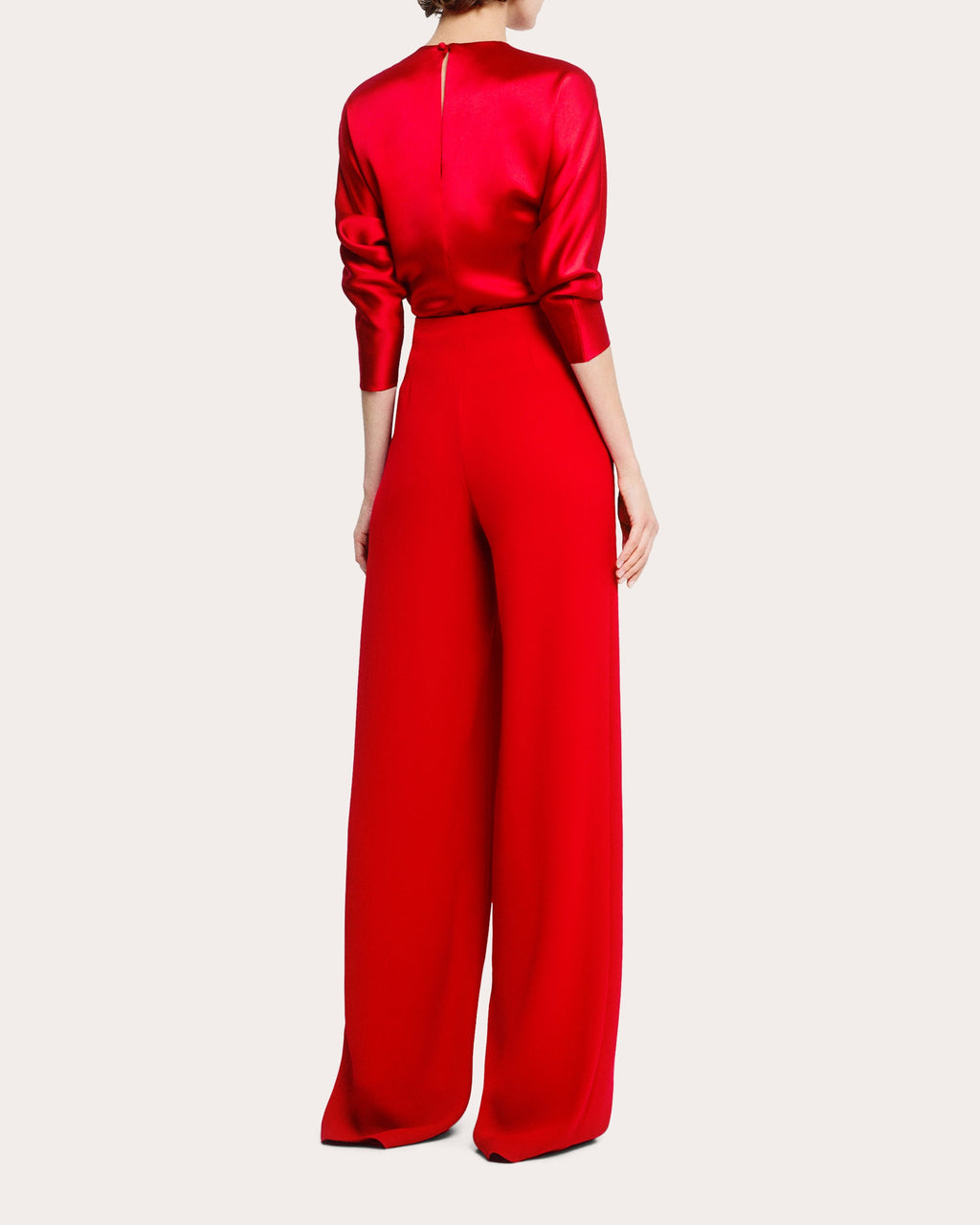 Crepe High-Rise Wide-Leg Pants