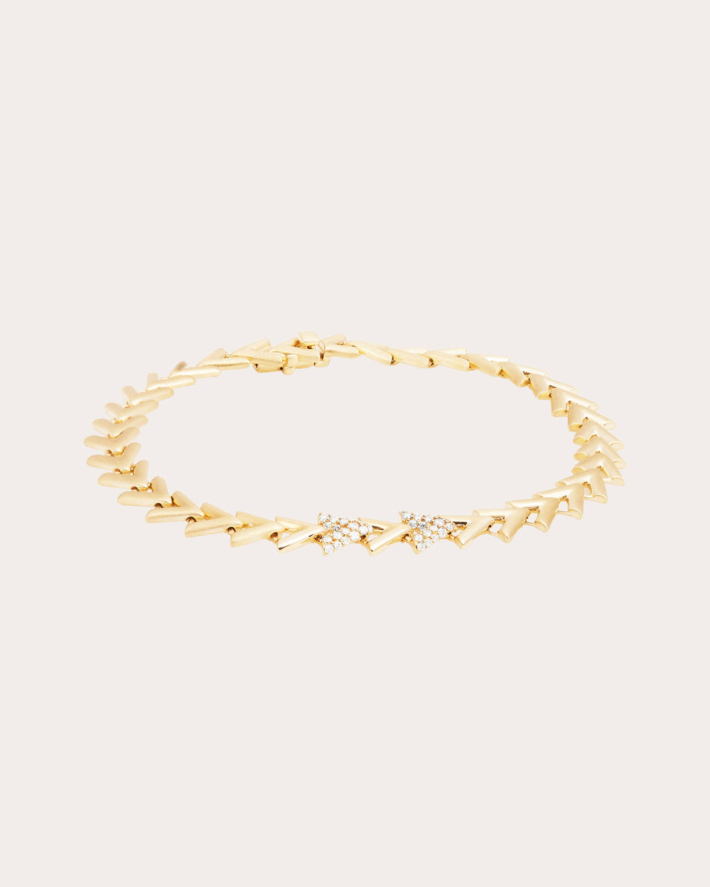 Diamond & 14k Gold Spark Chevron Link Bracelet