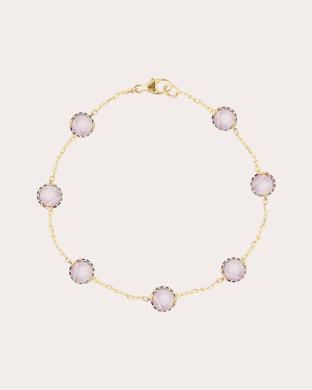 Sapphire & Lace Agate Found Station Bracelet