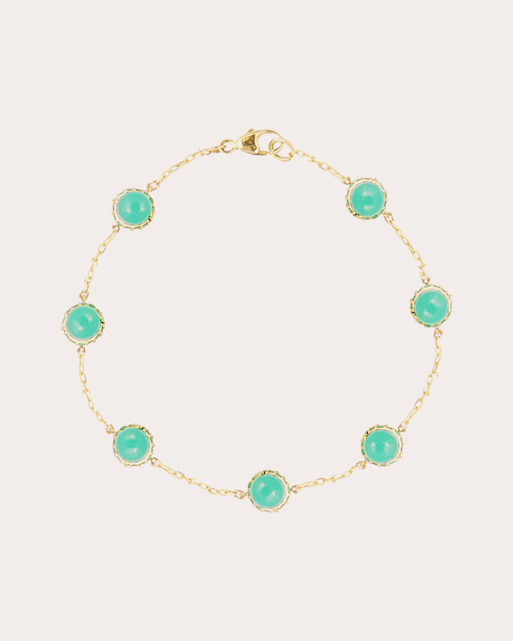 Chrysoprase & Tsavorite Found Station Bracelet