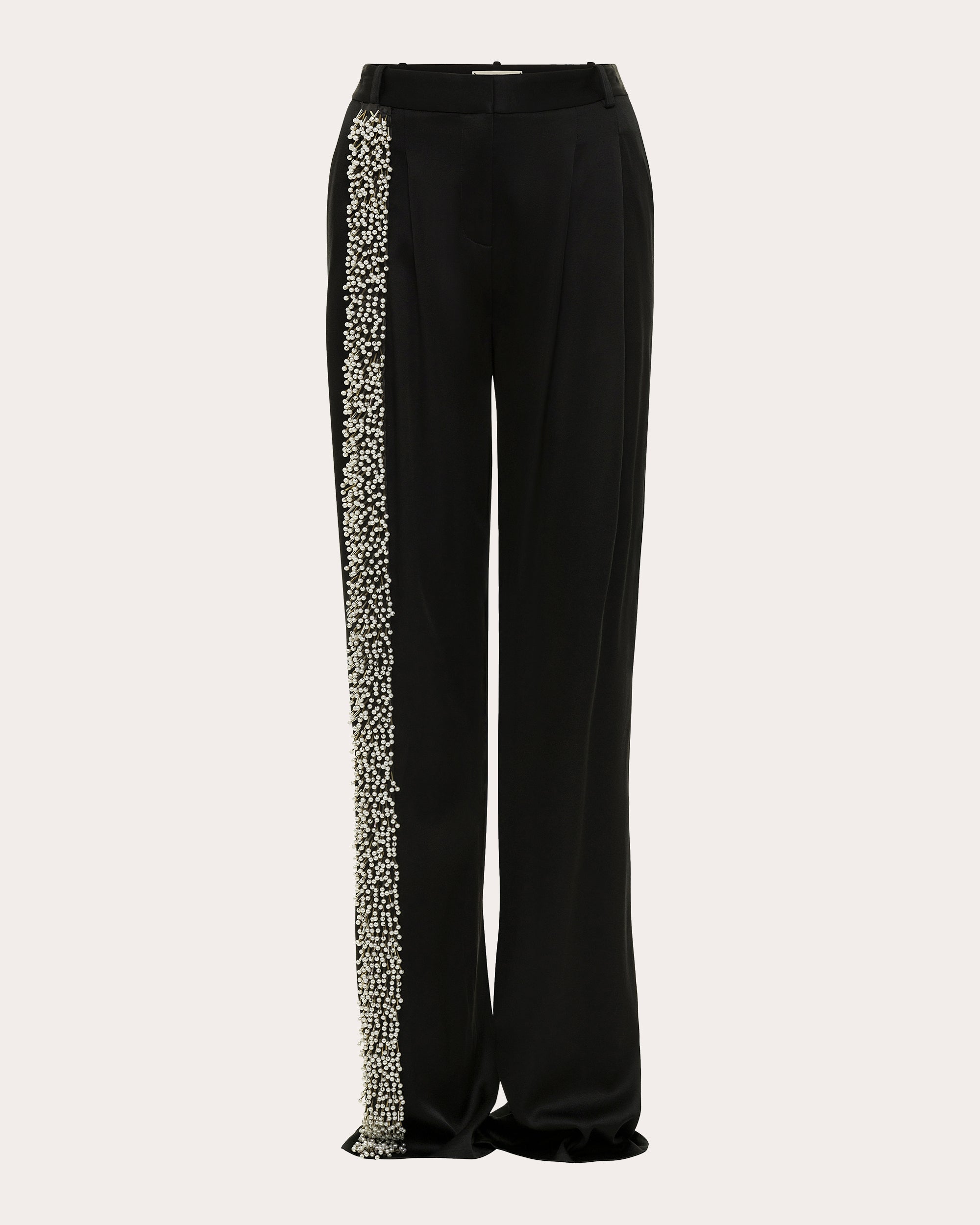 Stefan Embellished Satin-Crepe Pants