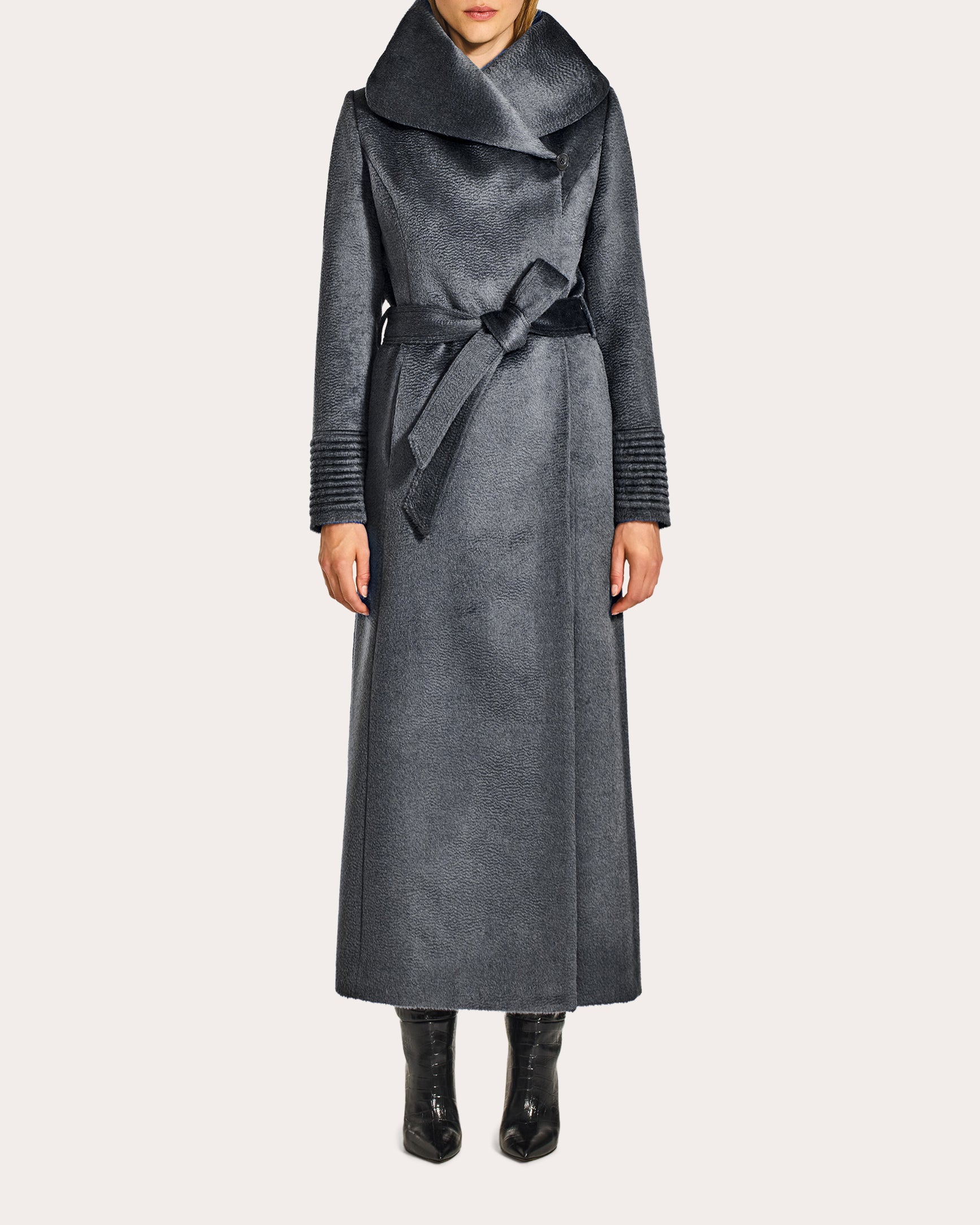 Suri Alpaca Hooded Maxi Wrap Coat