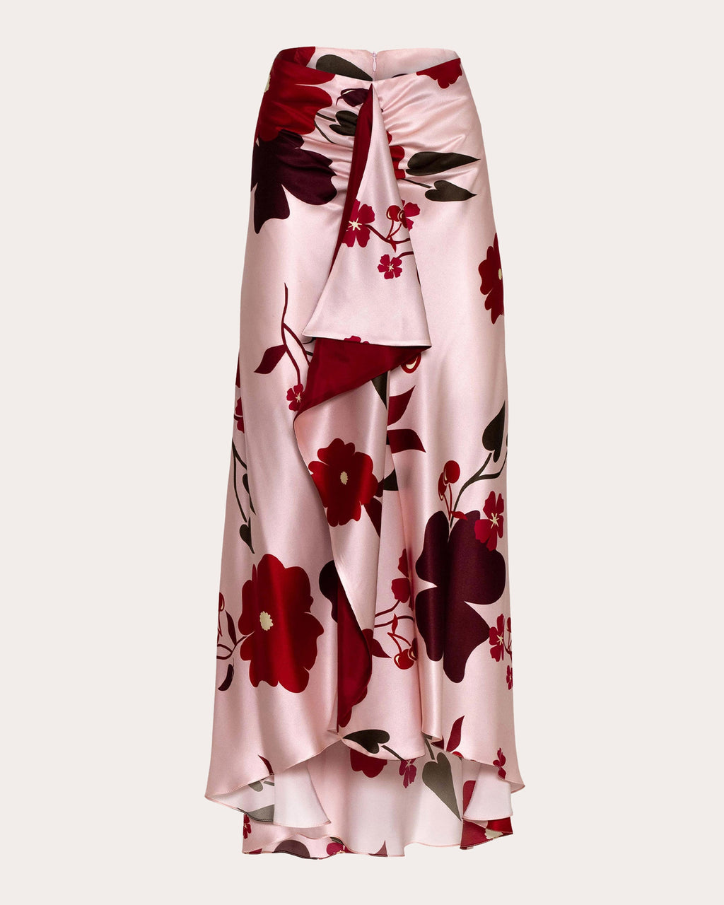 Symphony Cherry Silk Skirt