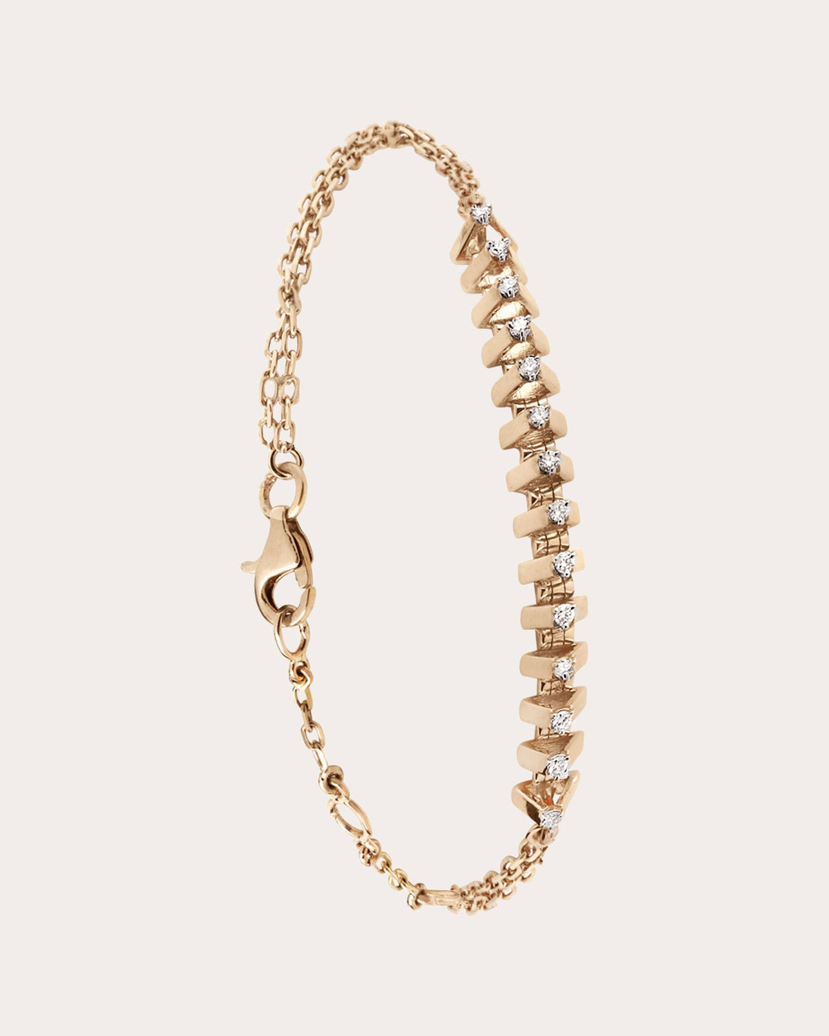 Diamond Mini Tricone Chain Bracelet