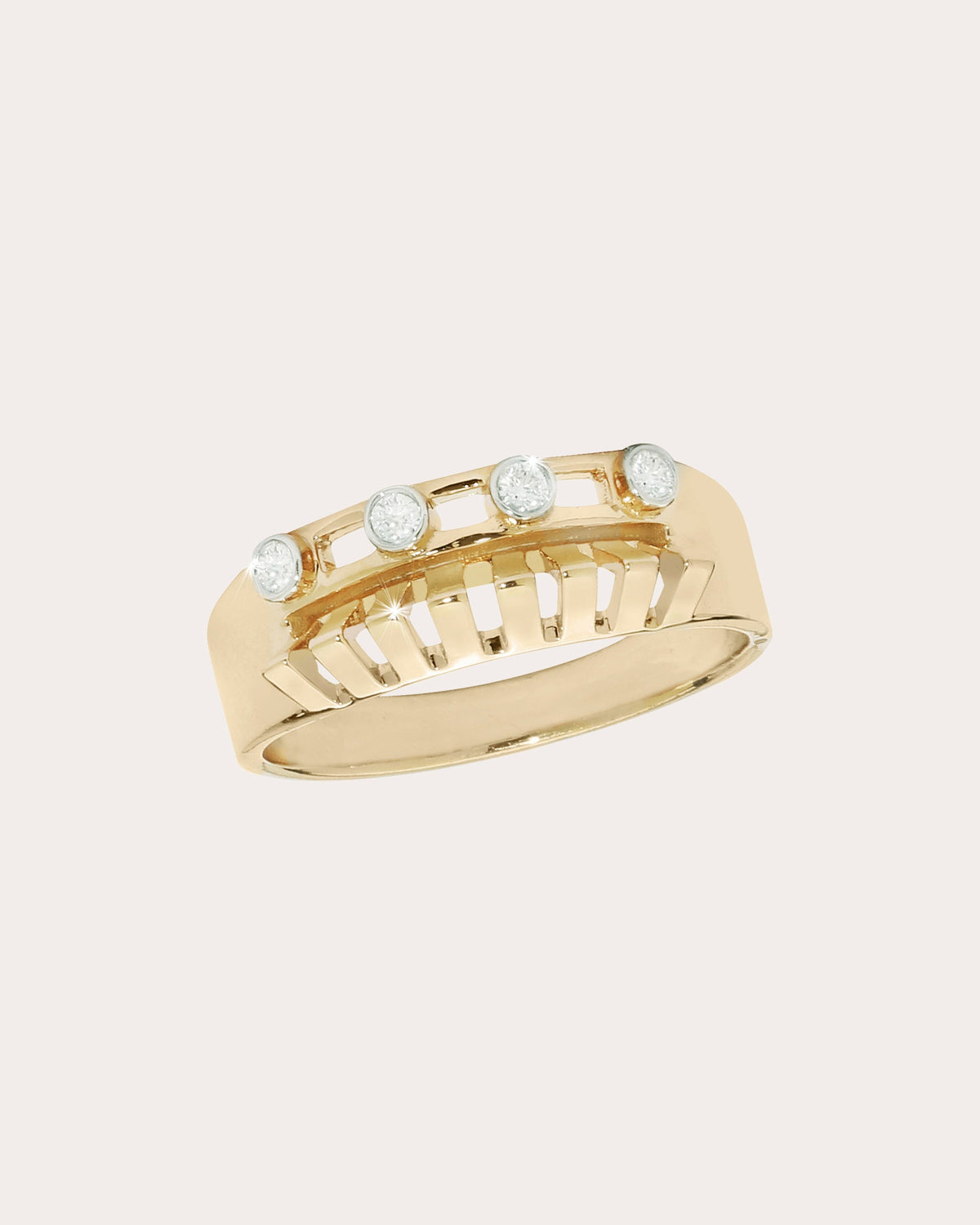 Diamond Mini Tricone Axis Ring