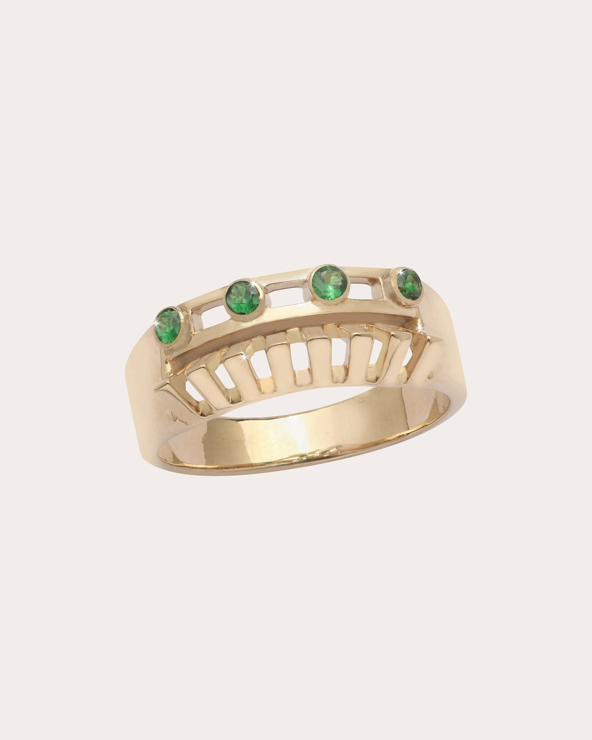 Tsavorite Mini Tricone Axis Ring