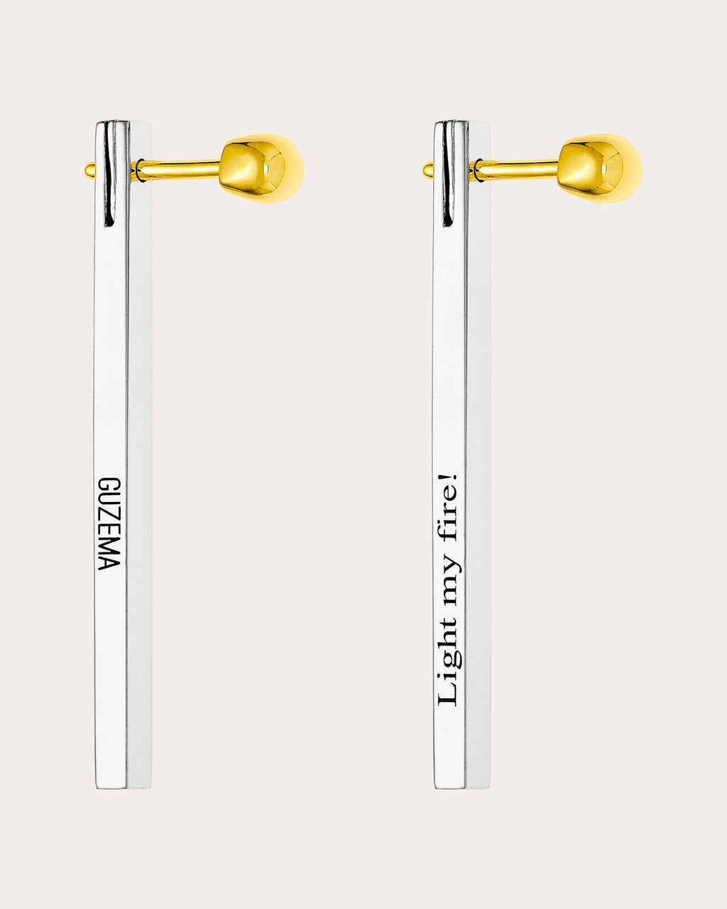 18k Gold Match Drop Earrings