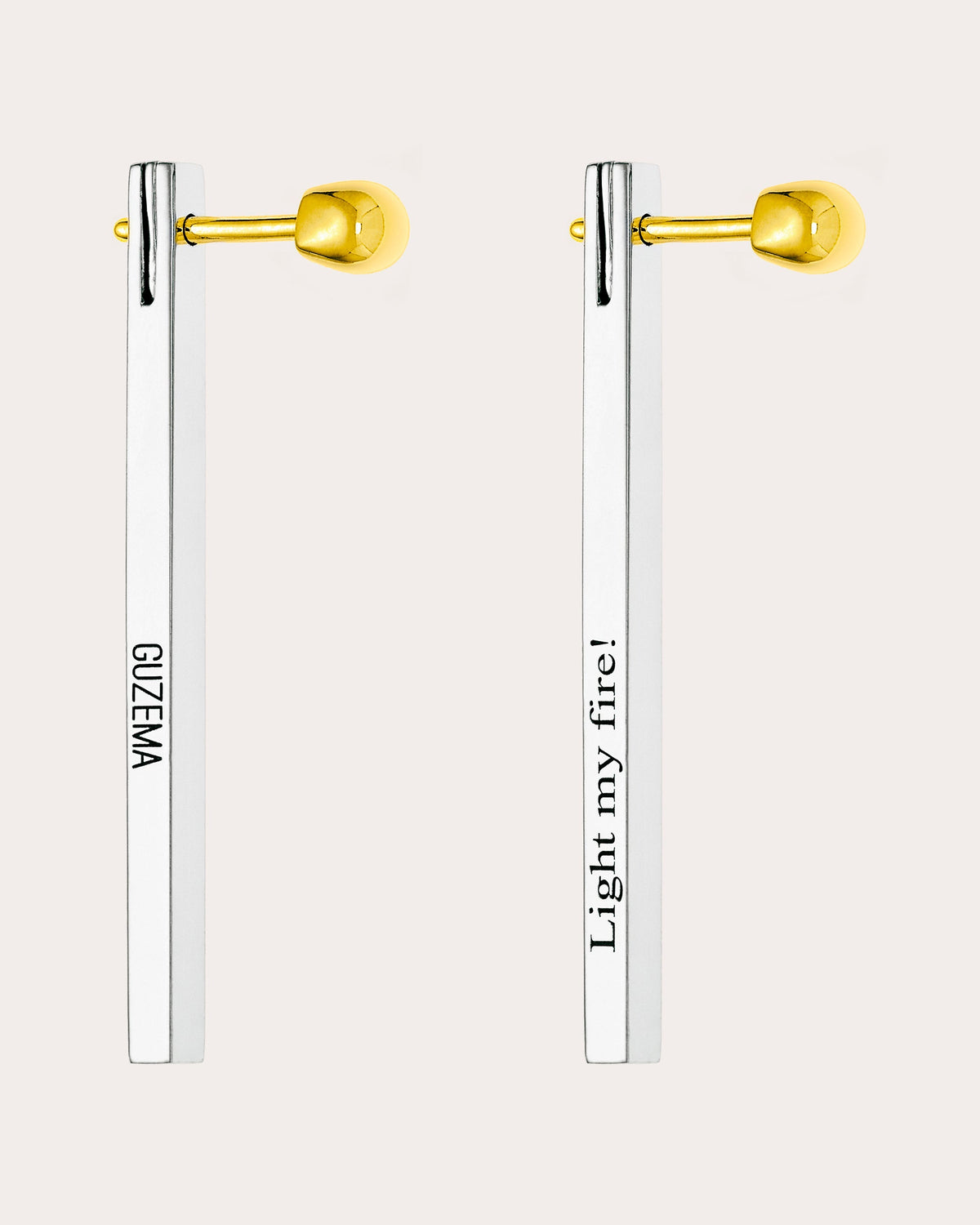 18k Gold Match Drop Earrings