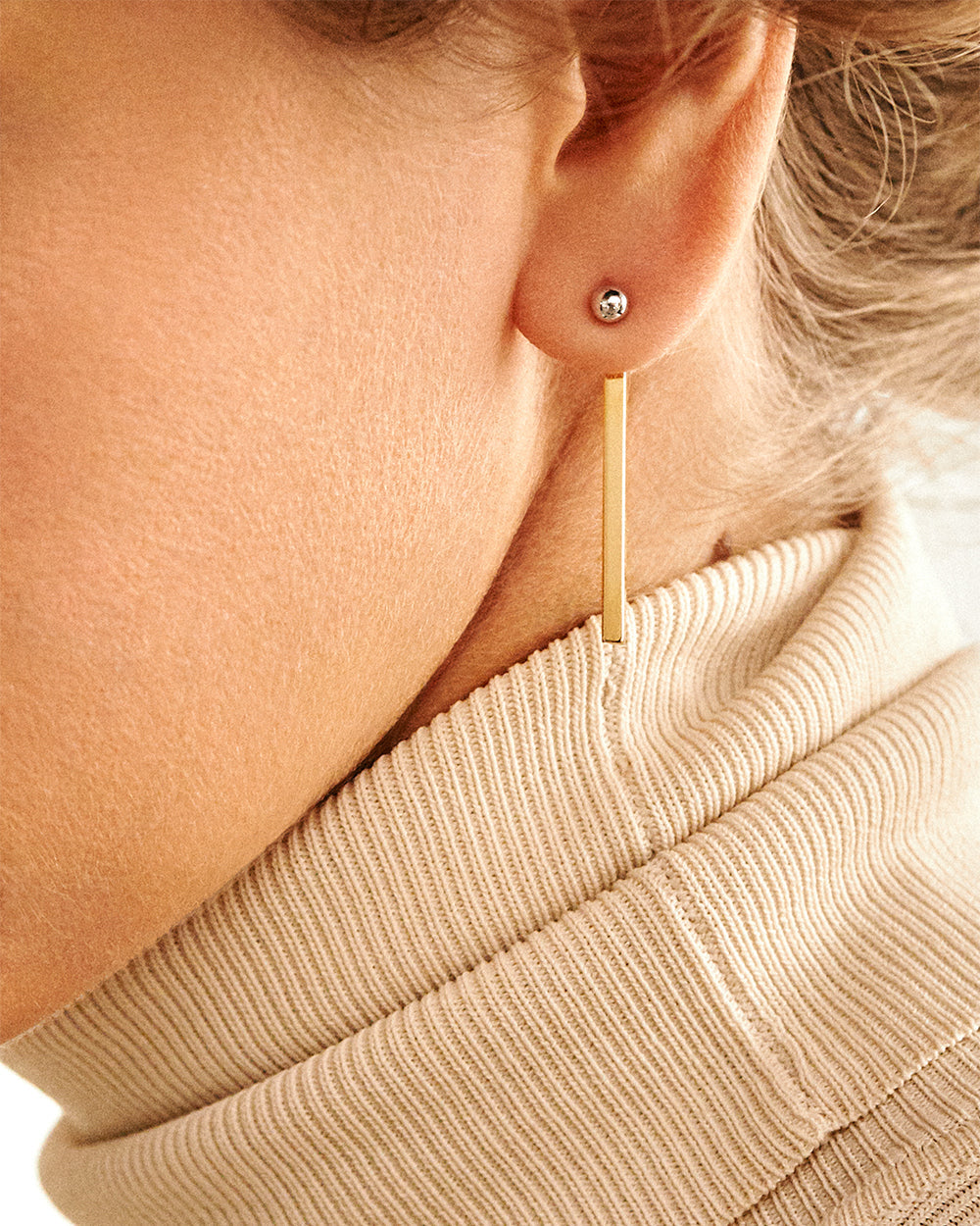 18k Gold Match Drop Earrings
